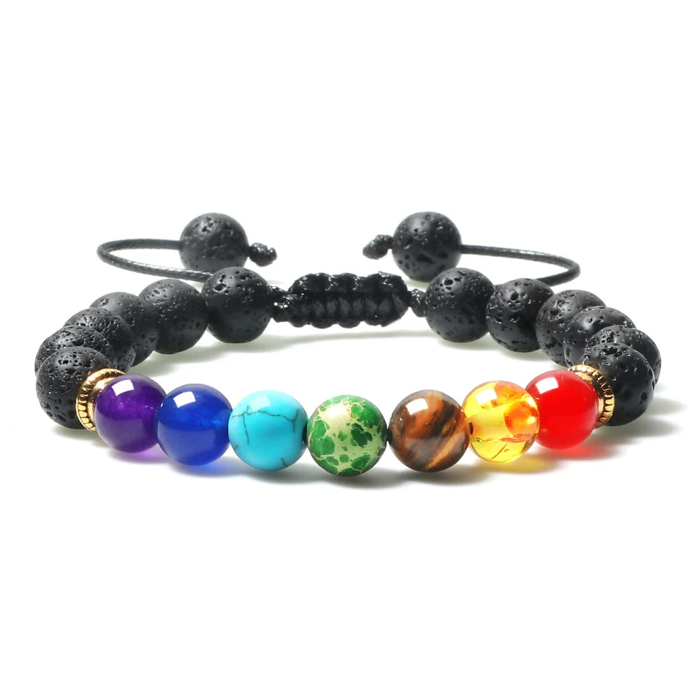 Pulsera de lava y piedras mixtas